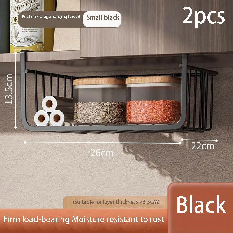 No-Drill Minimalist Under-Shelf Storage Basket