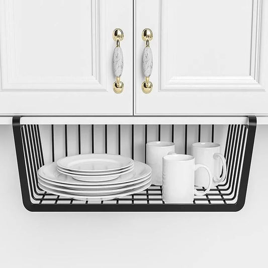 No-Drill Minimalist Under-Shelf Storage Basket