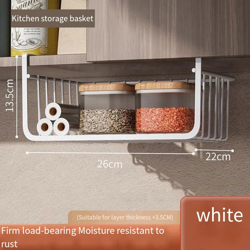 No-Drill Minimalist Under-Shelf Storage Basket